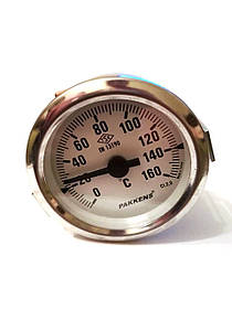 Термометр біметалічний Pakkens ø60мм / Tmax=160°С / Довжина капіляра 1м / Туреччина