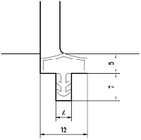 S 680/01 Ущільнювач дверний, білий