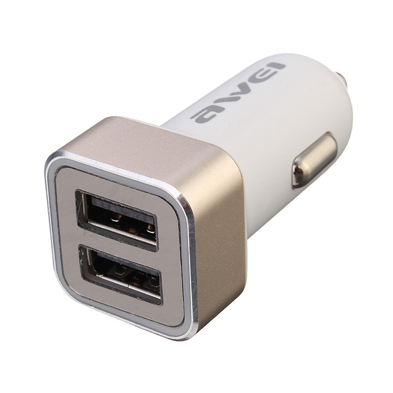 Автомобильная зарядка Awei C-200 на 2 USB (2.4A) (5 цветов) - фото 5 - id-p711815469
