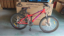 Гірський велосипед Azimut Forest 24 дюйма. Дискові гальма. Червоний