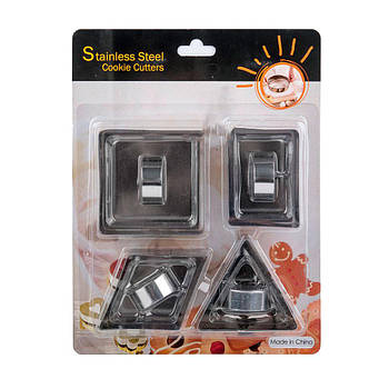 Набір форм для салатів і гарніру з пресом геометрія з 4