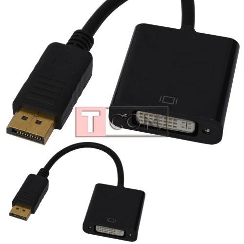 Перехідник тато Display Port — мама Dvi з кабелем 0.2м, фото 1