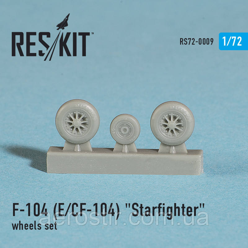 Lockheed F-104 (E) CF-104 "Starfighter" wheels set 1/72 RES/KIT 72-0009