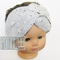 Дитяча пов'язка на голову для дівчинки р. 46-50 ТМ Ромашка 4080 Сірий 46