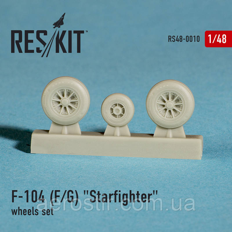 Lockheed F-104 F/G"Starfighter" wheels set 1/48 RES/KIT 48-0010