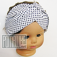 Дитяча пов'язка на голову для дівчинки р. 48-50 ТМ Ромашка 4086 Білий 48