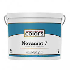 Мийна шовковисто-матова фарба для стін Novamat 7 (Новамат 7) Colors, 0,9 л, 2,7 л, 9 л., фото 3