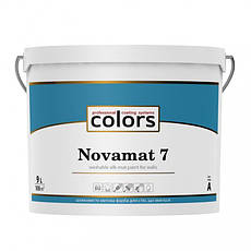 Мийна шовковисто-матова фарба для стін Novamat 7 (Новамат 7) Colors, 0,9 л, 2,7 л, 9 л., фото 6