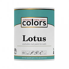 Латексна фарба для стін і стель Lotus Colors 0,9 л, 2,7л, 9 л