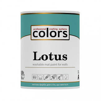 Латексна фарба для стін і стель Lotus Colors 0,9 л, 2,7л, 9 л, фото 2