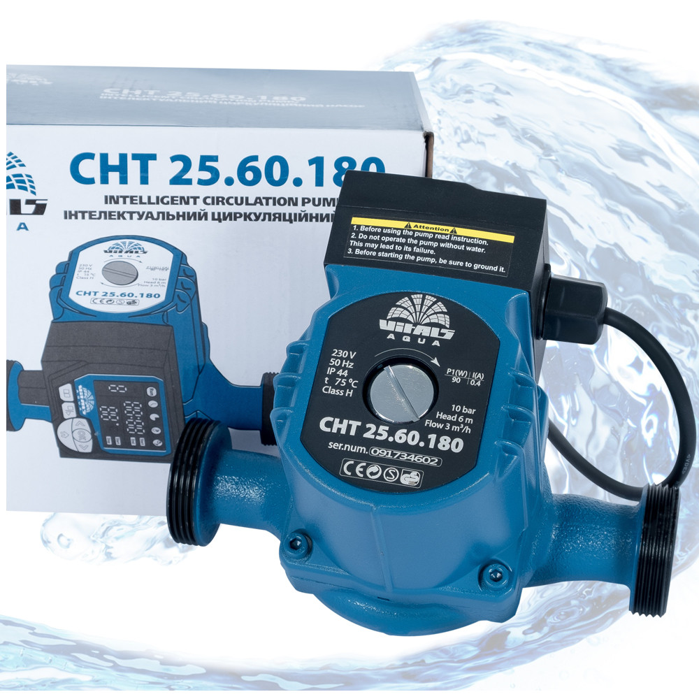 Насос циркуляційний з терморегулятором Vitals Aqua CHT 25.60.180