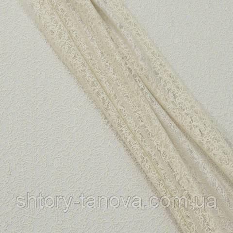 Гардине полотно, гіпюр бежевий, фото 1