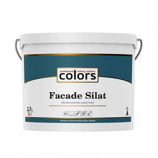 Силікатна фасадна фарба Colors facade Silat 2,7 л, 9 л, фото 1