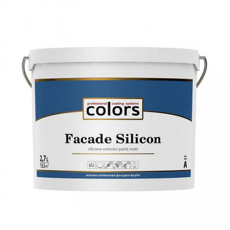 Силіконова фасадна фарба Colors facade Silicon 2,7л, 9 л, фото 1
