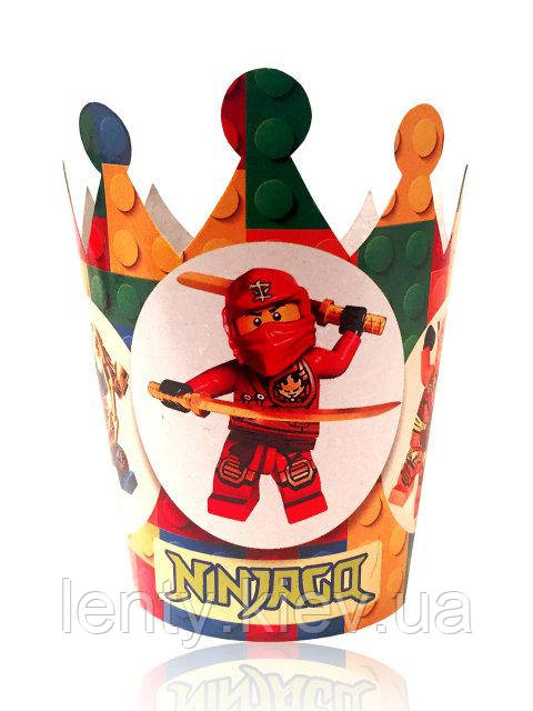 Міні Корона картонна тематичний дитячий - Ниндзяго