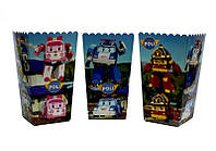 Коробочки для попкорну (герої мультфільмів) Робокар Поллі 5шт - День Народження