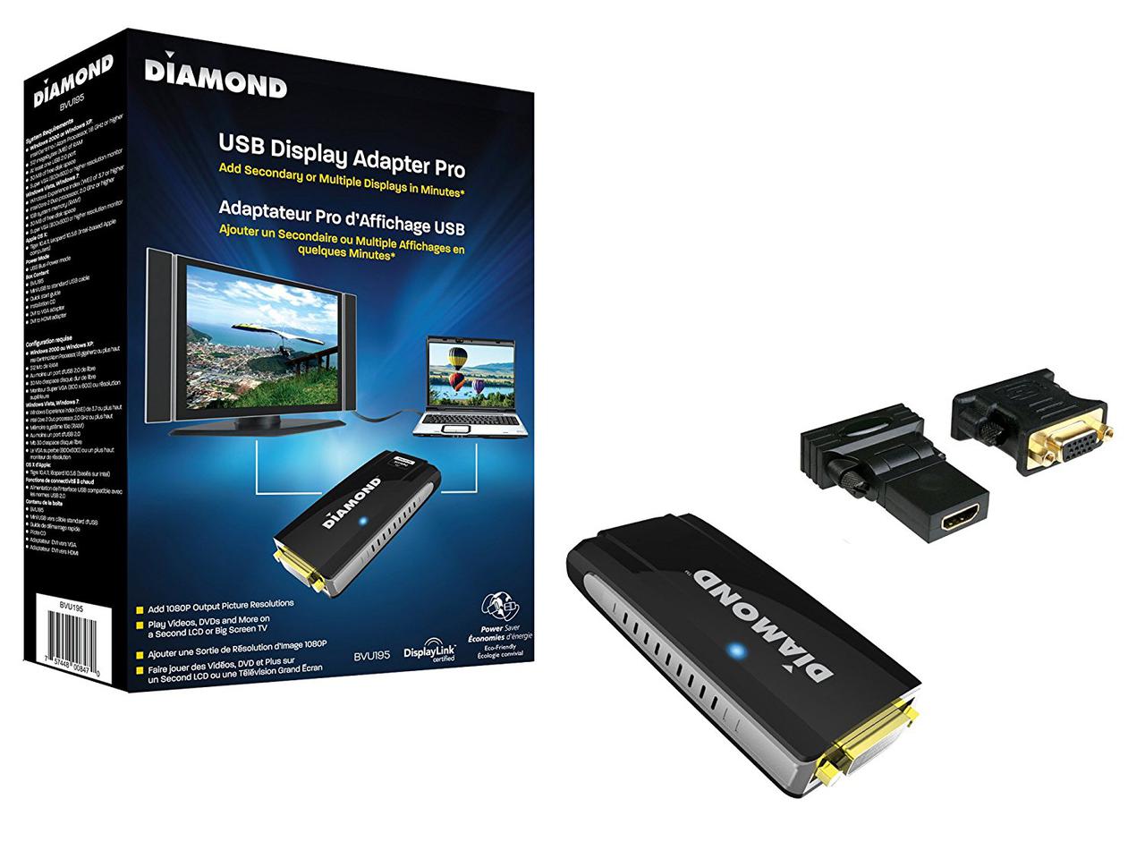 Адаптер Diamond BVU195 USB 2.0 для DVI/VGA/HDMI