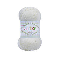 Пряжа для ручного вязания Alize DİVA baby (Ализе дива беби ) 62 молочный