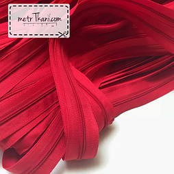 Блискавка рулонна червоного кольору, Т3 (метражем) №306