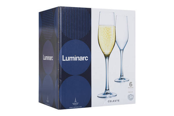 Набір келихів для шампанського Luminarc Селест 6 шт х 160 мл L5829/1, фото 3