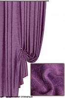 Ткань для штор портьер, римских штор покрывал плотный микровелюр или вельвет Пальмира цвет ярко-розовый