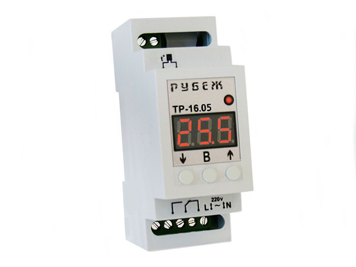 Терморегулятор цифровой на DIN-рейку РУБЕЖ ТР-16.05 - фото 1 - id-p712253920