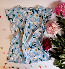 Блуза блакитна для дівчаток Ярослава 2377 розмір 146 (11 років)