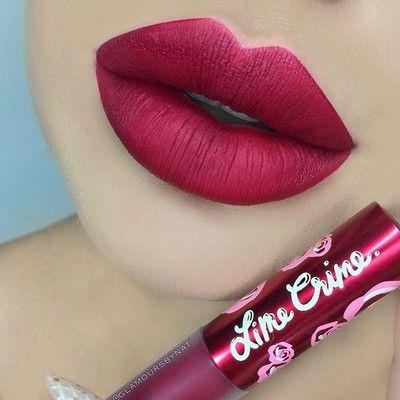 Стійка матова помада Lime Crime колір Red Rose, фото 1