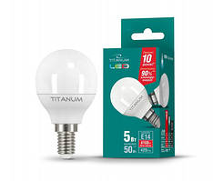 LED-лампа TITANUM G45 5W E14 4100K 220 V (гарантія 1 рік)
