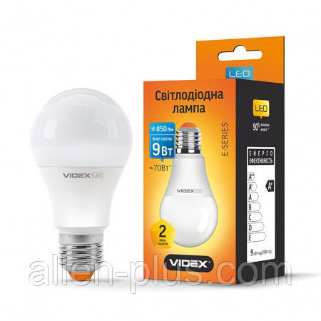 LED-лампа VIDEX A60e 9W E27 4100 K 220 V (гарантія 2 роки)