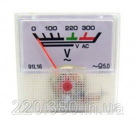 Вольтметр АС 220V 0 - 300V (40х40мм)