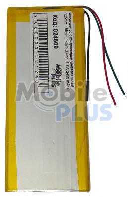 Акумулятор з контролером універсальний 125mm * 55mm * 4mm (Li-ion, 3.7 V, 2450 mAh), фото 1
