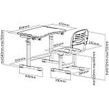 Комплект парта і стілець-трансформери fundesk Piccolino II Blue, фото 3