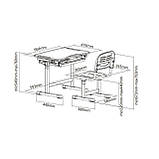 Парта і стілець-трансформери комплект FunDesk Piccolino Grey, фото 2