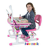 Парта і стілець-трансформери Комплект FunDesk Sorriso Pink, фото 4