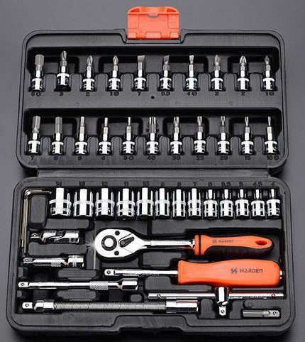 Професійний набір інструментів 46 предметів 1/4" Harden Tools 510346