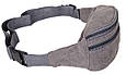 Сумка на пояс из текстиля компактная Q001-12GREY серый, фото 5