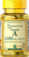 Vitamin A 8,000 IU Puritan's Pride, 100 капсул
