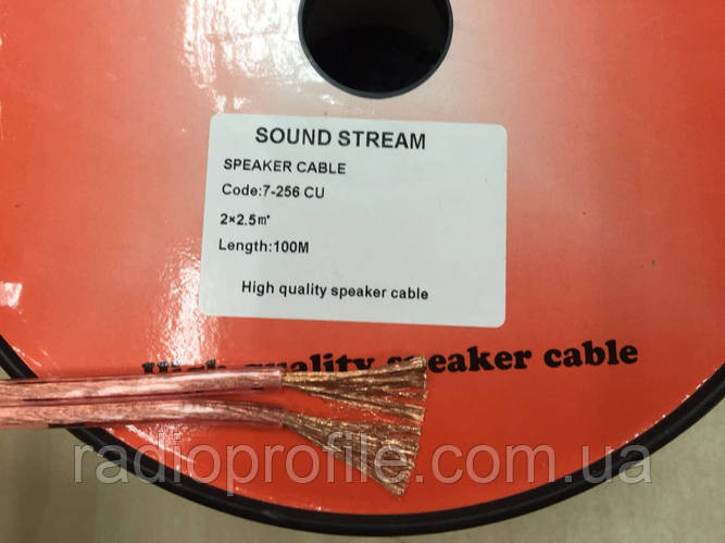 Кабель акустический Sound Star 2х4,0мм.кв. (73х7х0,10) медь в прозрачно ...