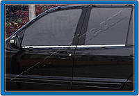 Mitsubishi Lancer X (2007-) Молдинги стекол нижние 4шт