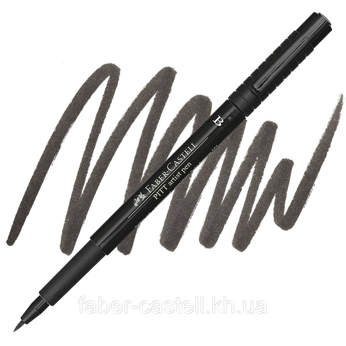 Ручка-пензлик капілярна Faber-Castell Pitt Artist Pen Brush, колір чорний №199, 167499