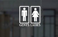 Виниловые наклейки "Gents Ladies " 20х20 см