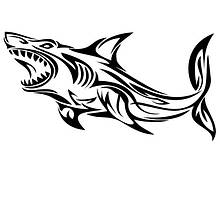 Вінілова наклейка - акула