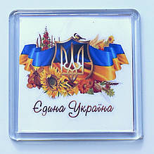 Магнит  "Єдина Україна", купить магниты оптом, купити магніт з символікою.