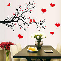Вінілові наклейки " Птички на дереві " 55х98 см