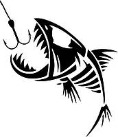 Вінілові наклейки на авто  " Риба 12 " 15х15 см