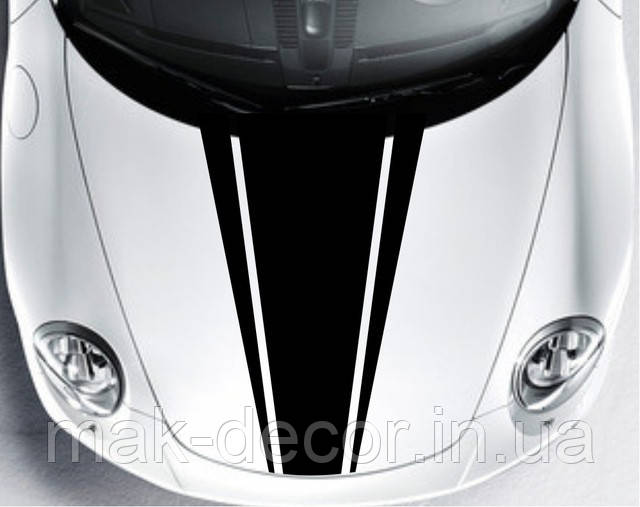 Вінілові наклейки на авто " На капот линии 009 " 98х40 см