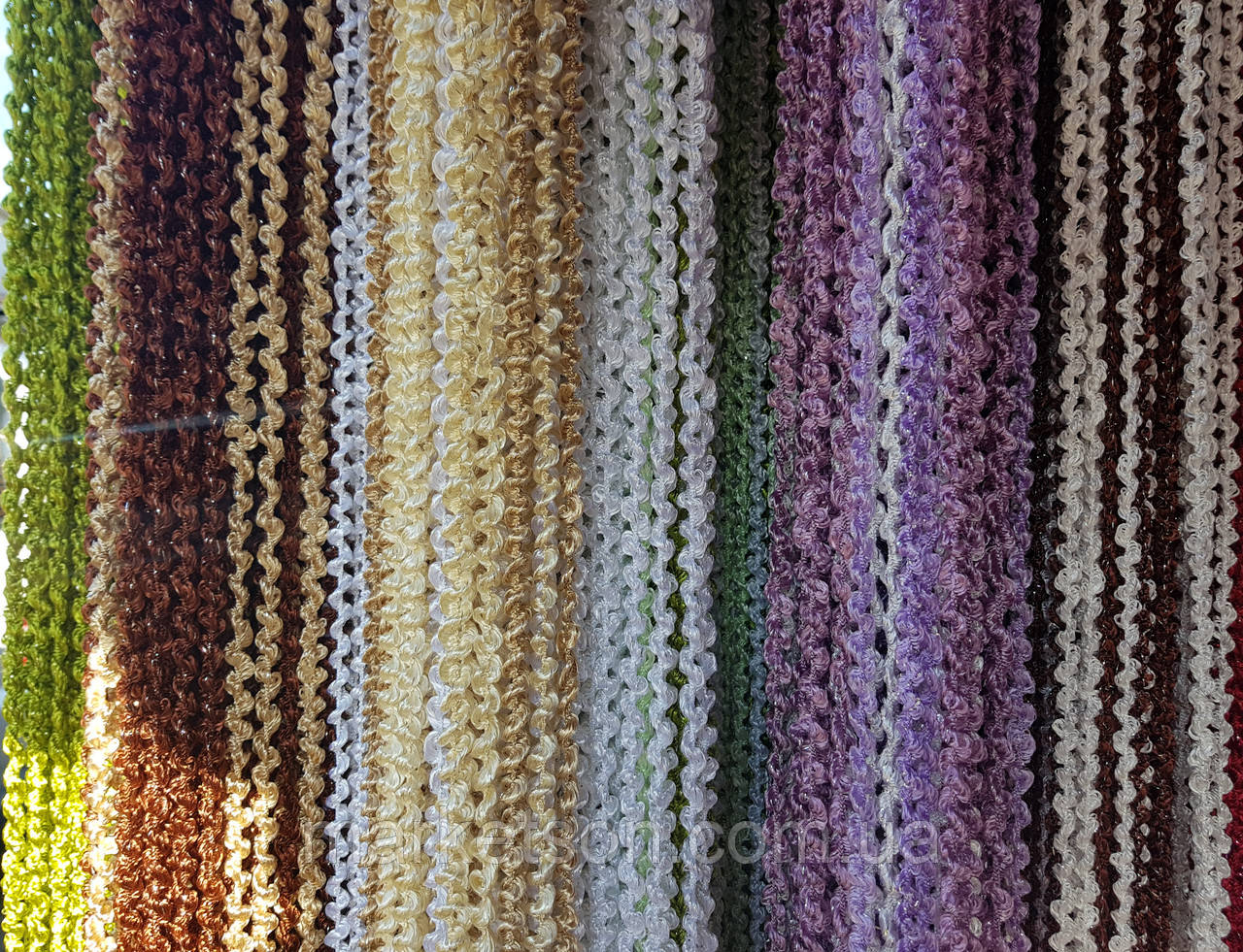 Штори нитки спіралі, локшина об'ємна