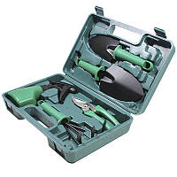 Набор садовых инструментов ZHENJIE 5в1 для ухода за садом: 2 лопаты грабли ножницы опрыскиватель