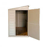 Сарай пластиковий Sidemate 242x122x185 см слонова кістка, фото 4